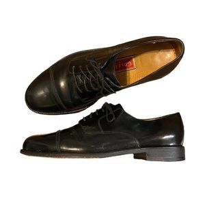 Cole Haan City Men’s Black Leather Patent Oxford Lace Up Dress Shoes